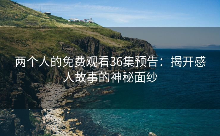 两个人的免费观看36集预告：揭开感人故事的神秘面纱