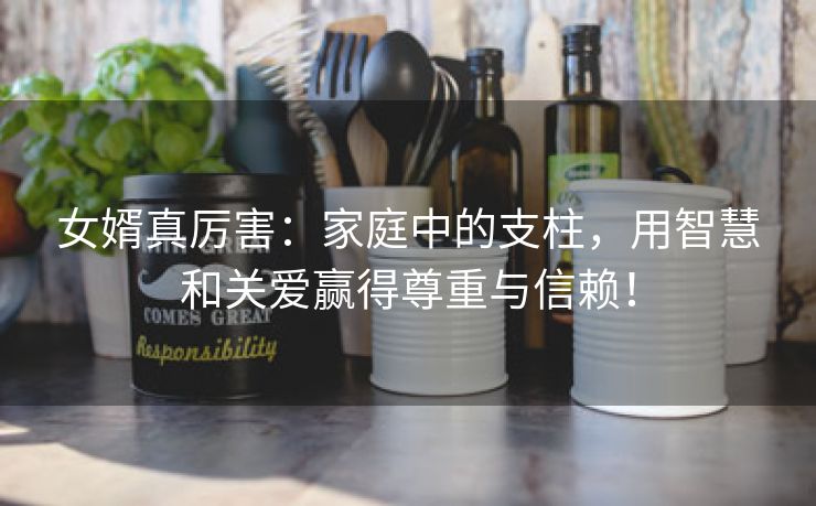 女婿真厉害：家庭中的支柱，用智慧和关爱赢得尊重与信赖！