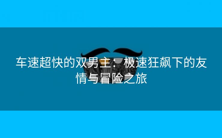 车速超快的双男主：极速狂飙下的友情与冒险之旅