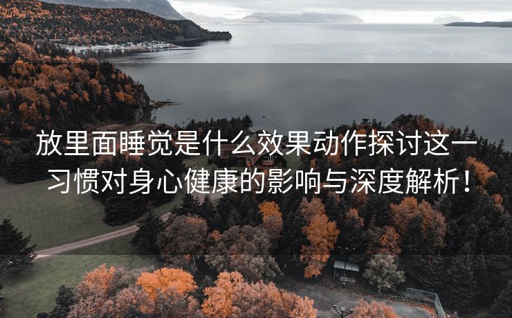 放里面睡觉是什么效果动作探讨这一习惯对身心健康的影响与深度解析！