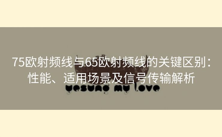 75欧射频线与65欧射频线的关键区别：性能、适用场景及信号传输解析