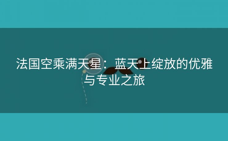 法国空乘满天星：蓝天上绽放的优雅与专业之旅