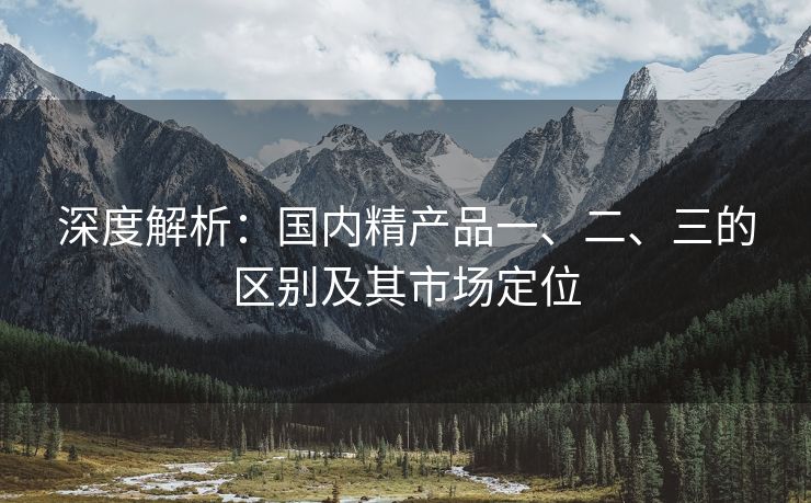 深度解析：国内精产品一、二、三的区别及其市场定位