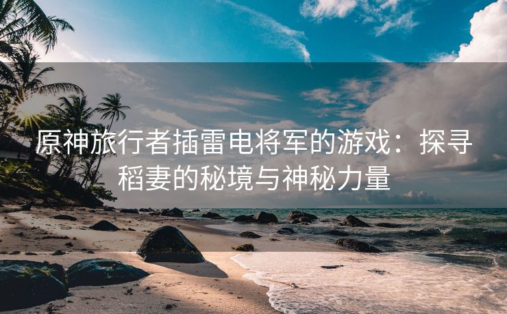 原神旅行者插雷电将军的游戏：探寻稻妻的秘境与神秘力量