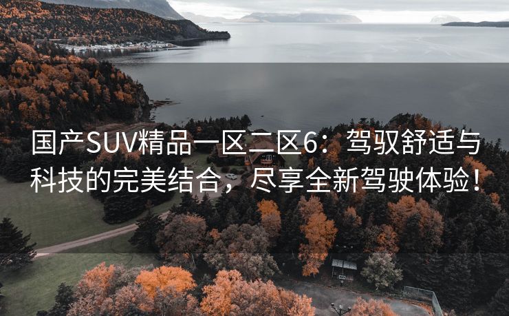 国产SUV精品一区二区6：驾驭舒适与科技的完美结合，尽享全新驾驶体验！