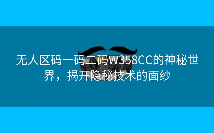 无人区码一码二码W358CC的神秘世界，揭开隐秘技术的面纱