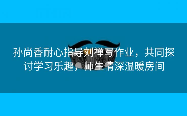 孙尚香耐心指导刘禅写作业，共同探讨学习乐趣，师生情深温暖房间