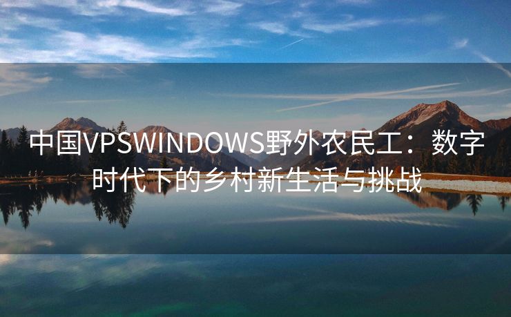 中国VPSWINDOWS野外农民工：数字时代下的乡村新生活与挑战