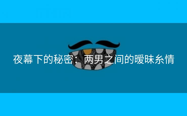 夜幕下的秘密：两男之间的暧昧糸情