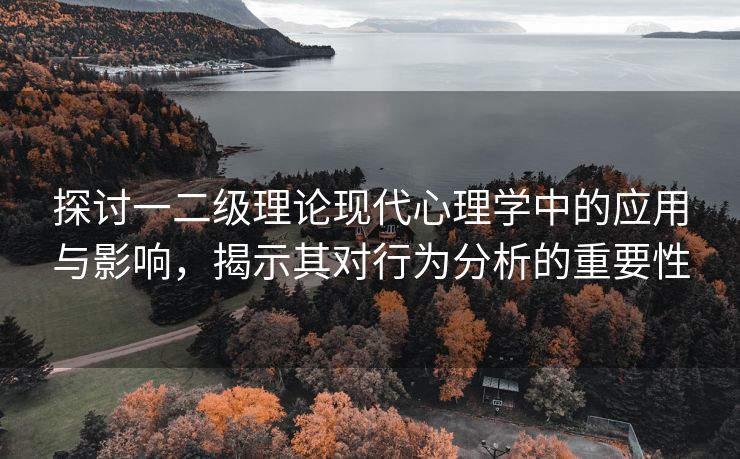 探讨一二级理论现代心理学中的应用与影响，揭示其对行为分析的重要性