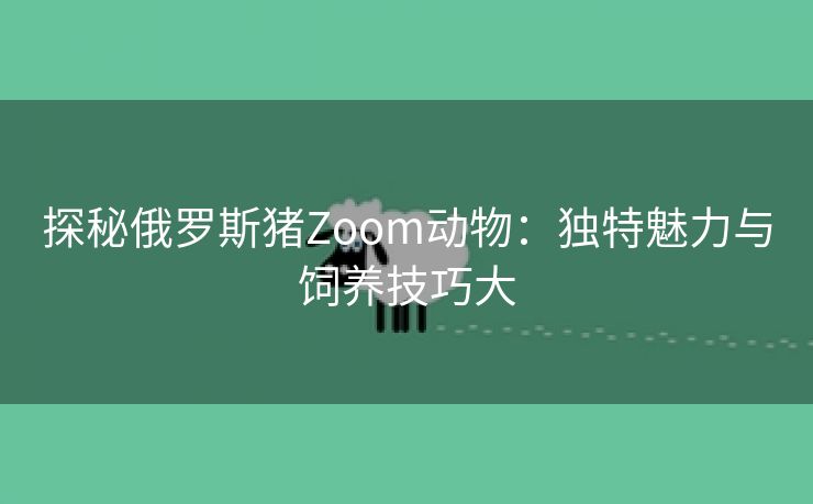 探秘俄罗斯猪Zoom动物：独特魅力与饲养技巧大