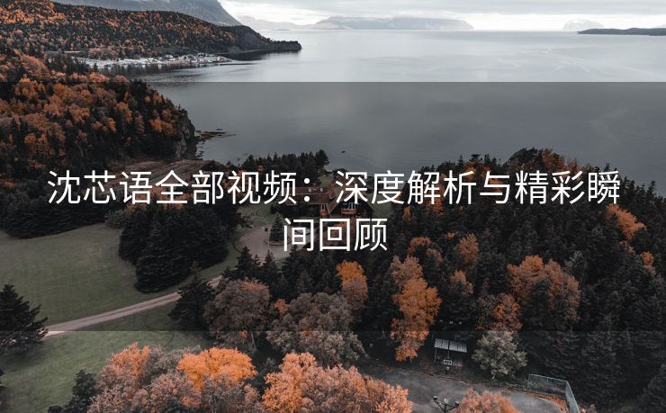 沈芯语全部视频：深度解析与精彩瞬间回顾