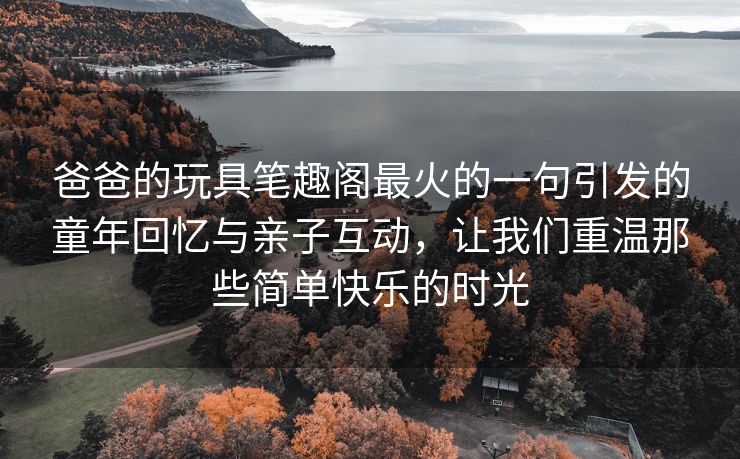 爸爸的玩具笔趣阁最火的一句引发的童年回忆与亲子互动，让我们重温那些简单快乐的时光