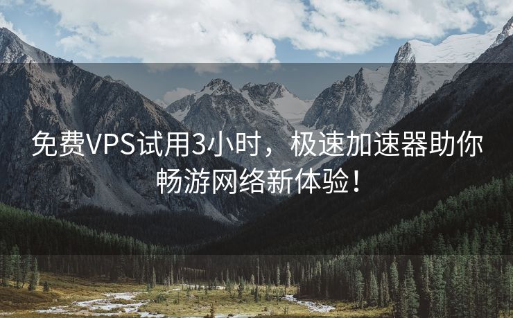 免费VPS试用3小时，极速加速器助你畅游网络新体验！