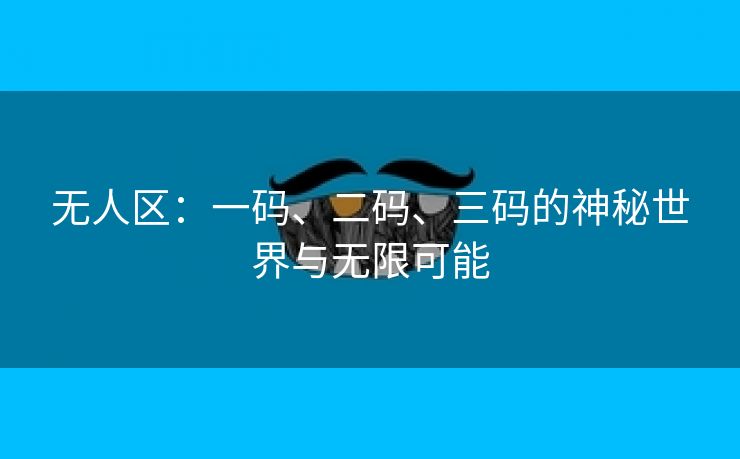 无人区：一码、二码、三码的神秘世界与无限可能