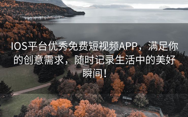 IOS平台优秀免费短视频APP，满足你的创意需求，随时记录生活中的美好瞬间！