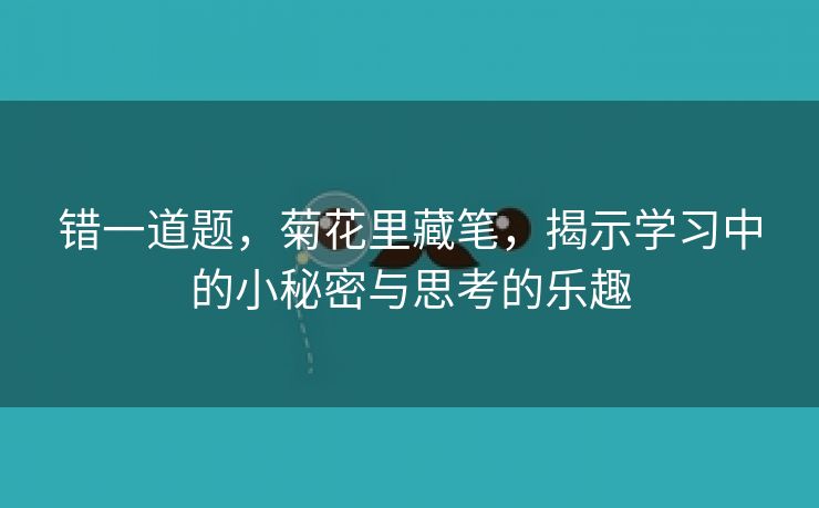 错一道题，菊花里藏笔，揭示学习中的小秘密与思考的乐趣