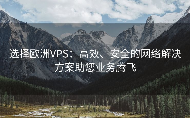 选择欧洲VPS：高效、安全的网络解决方案助您业务腾飞