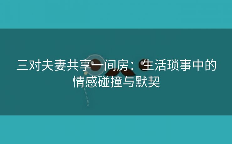 三对夫妻共享一间房：生活琐事中的情感碰撞与默契