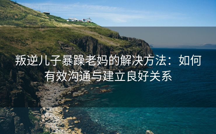 叛逆儿子暴躁老妈的解决方法：如何有效沟通与建立良好关系