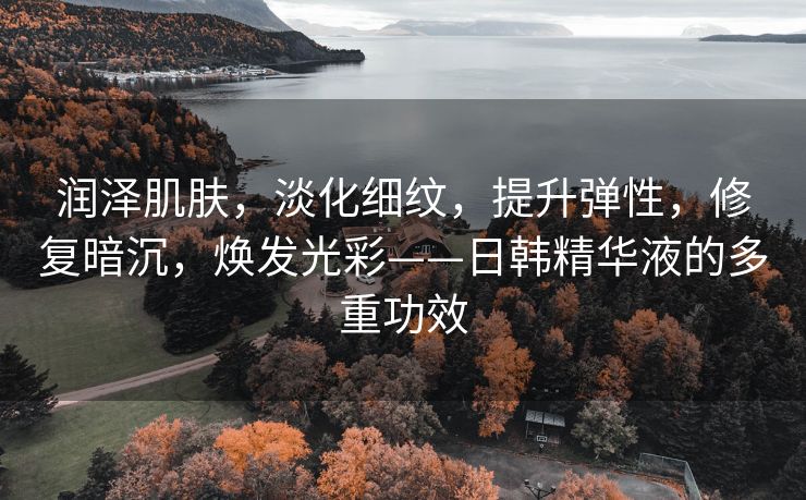 润泽肌肤，淡化细纹，提升弹性，修复暗沉，焕发光彩——日韩精华液的多重功效