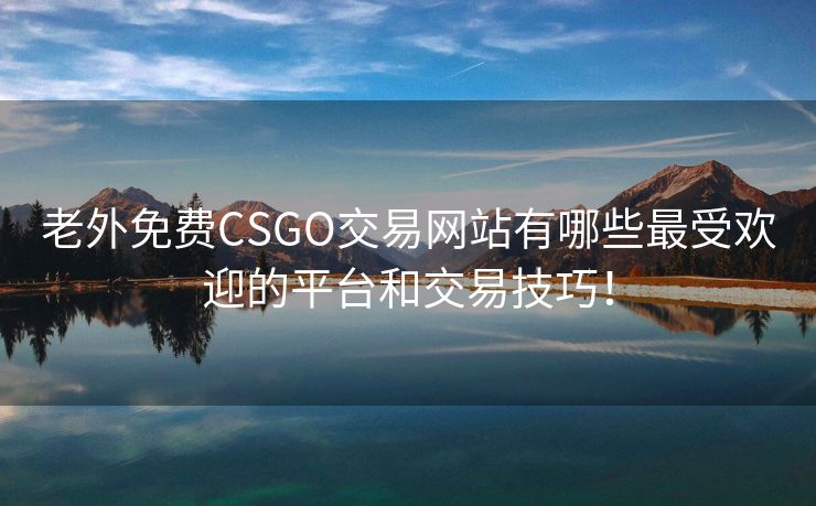 老外免费CSGO交易网站有哪些最受欢迎的平台和交易技巧！