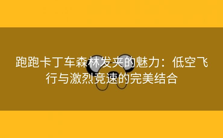 跑跑卡丁车森林发夹的魅力：低空飞行与激烈竞速的完美结合