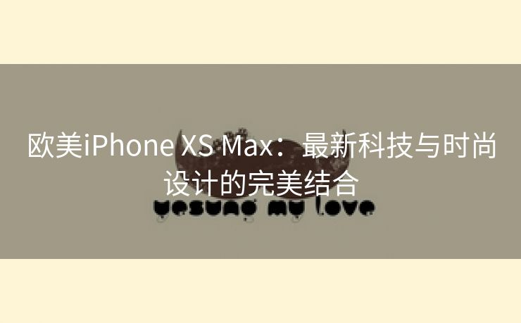 欧美iPhone XS Max：最新科技与时尚设计的完美结合