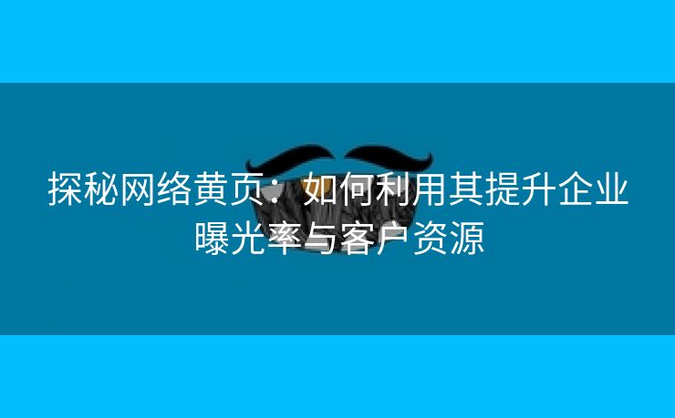 探秘网络黄页：如何利用其提升企业曝光率与客户资源