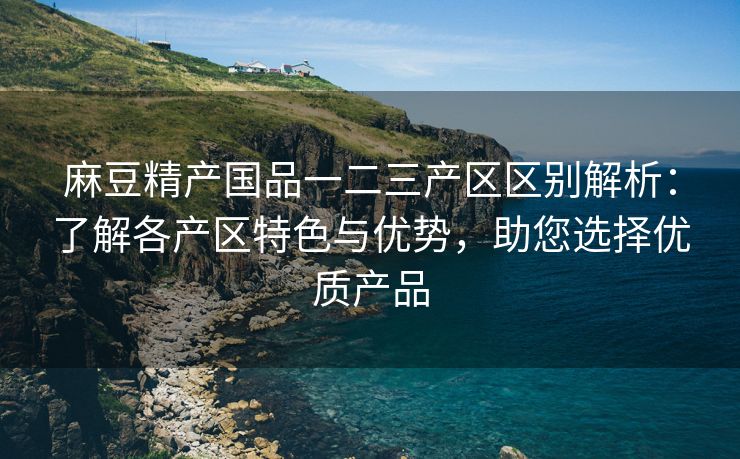 麻豆精产国品一二三产区区别解析：了解各产区特色与优势，助您选择优质产品