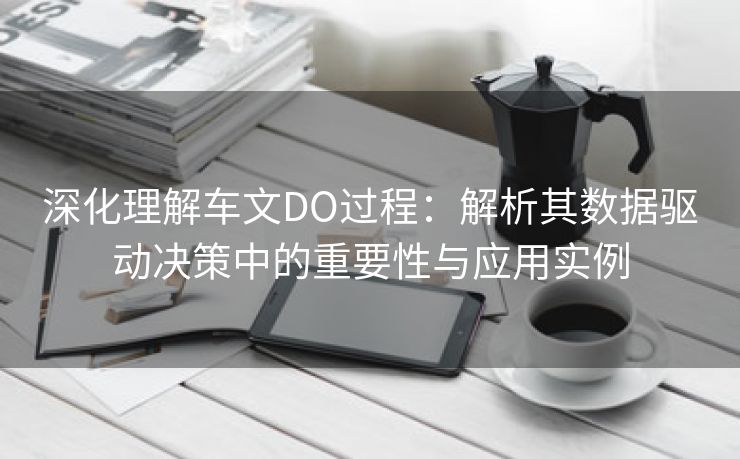 深化理解车文DO过程：解析其数据驱动决策中的重要性与应用实例