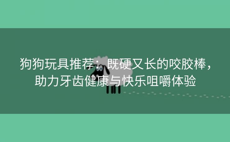 狗狗玩具推荐：既硬又长的咬胶棒，助力牙齿健康与快乐咀嚼体验