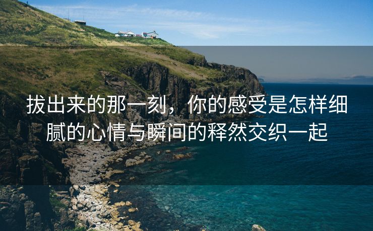 拔出来的那一刻，你的感受是怎样细腻的心情与瞬间的释然交织一起