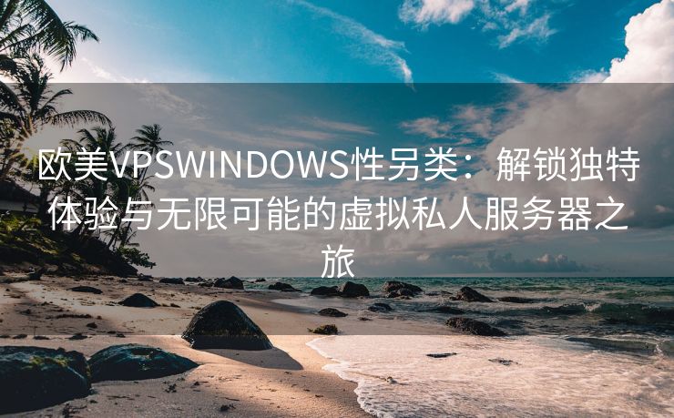 欧美VPSWINDOWS性另类：解锁独特体验与无限可能的虚拟私人服务器之旅