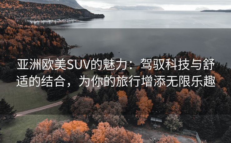 亚洲欧美SUV的魅力：驾驭科技与舒适的结合，为你的旅行增添无限乐趣