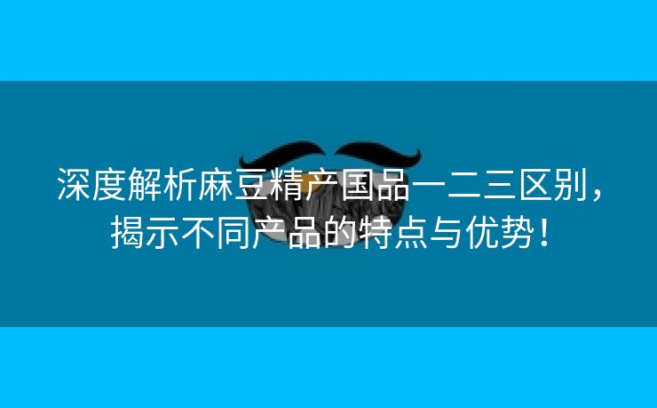 深度解析麻豆精产国品一二三区别，揭示不同产品的特点与优势！