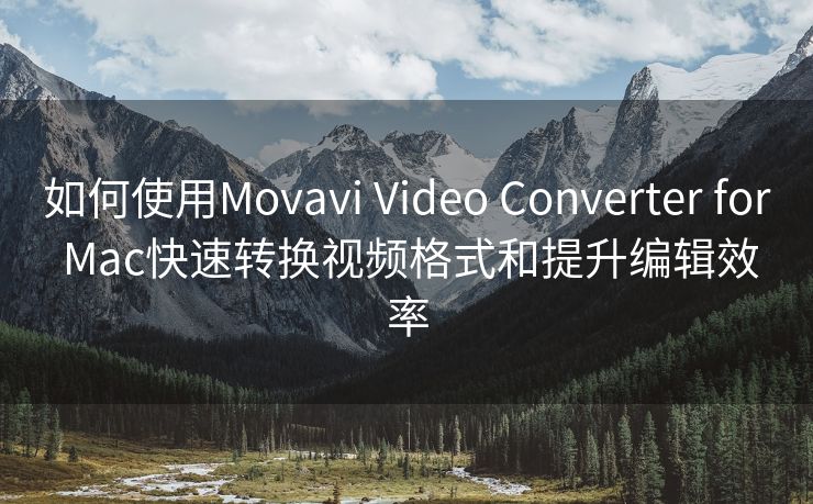 如何使用Movavi Video Converter for Mac快速转换视频格式和提升编辑效率