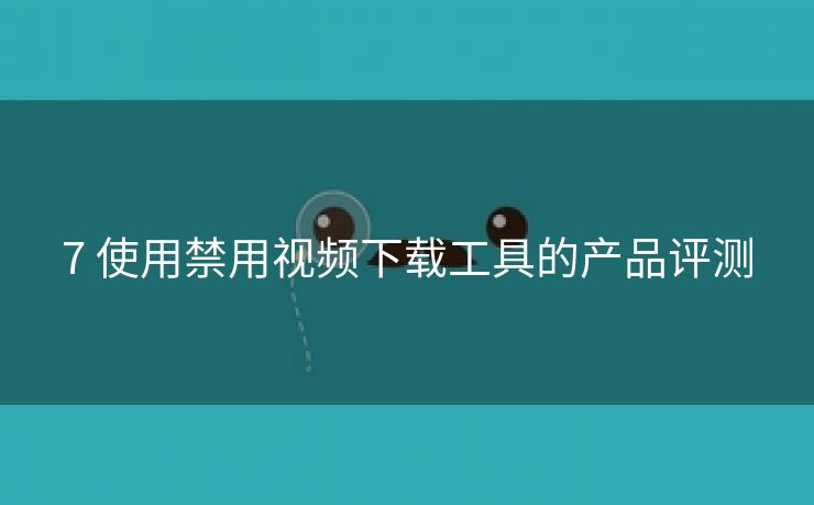 7 使用禁用视频下载工具的产品评测