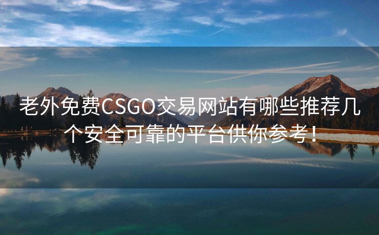 老外免费CSGO交易网站有哪些推荐几个安全可靠的平台供你参考！