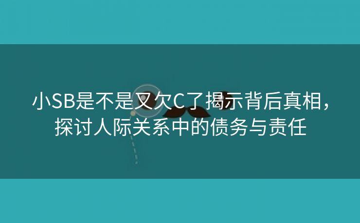 小SB是不是又欠C了揭示背后真相，探讨人际关系中的债务与责任