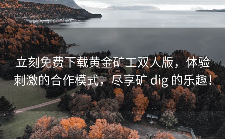 立刻免费下载黄金矿工双人版，体验刺激的合作模式，尽享矿 dig 的乐趣！