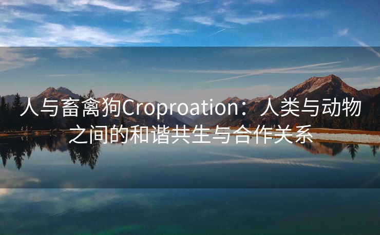 人与畜禽狗Croproation：人类与动物之间的和谐共生与合作关系