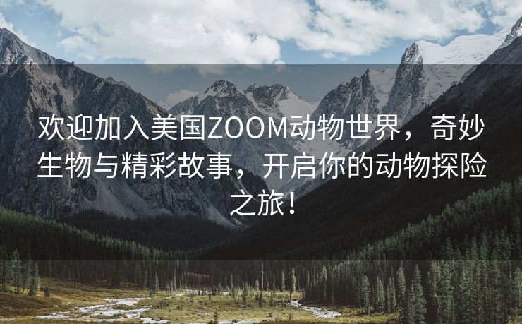 欢迎加入美国ZOOM动物世界，奇妙生物与精彩故事，开启你的动物探险之旅！