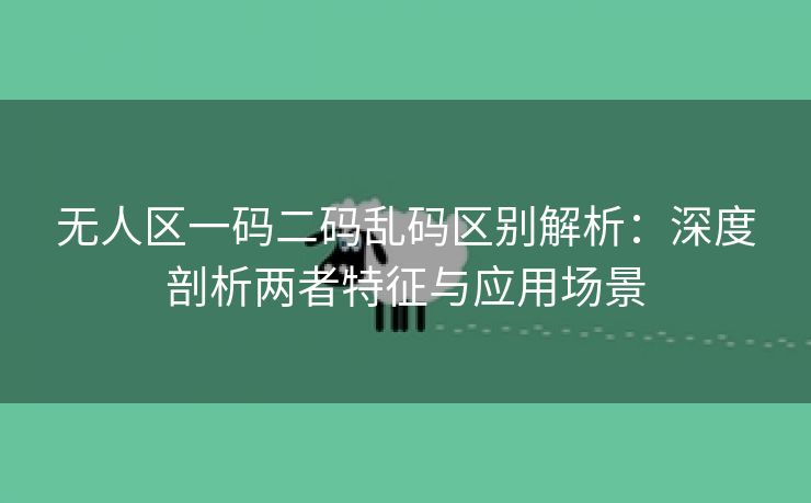 无人区一码二码乱码区别解析：深度剖析两者特征与应用场景