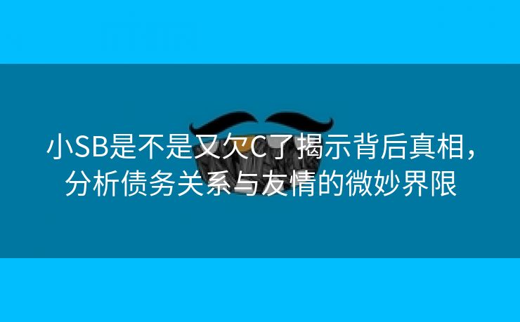 小SB是不是又欠C了揭示背后真相，分析债务关系与友情的微妙界限