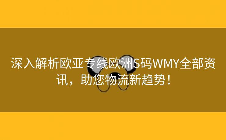 深入解析欧亚专线欧洲S码WMY全部资讯，助您物流新趋势！