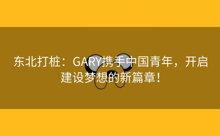 东北打桩：GARY携手中国青年，开启建设梦想的新篇章！