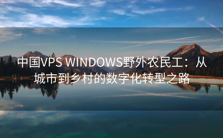 中国VPS WINDOWS野外农民工：从城市到乡村的数字化转型之路