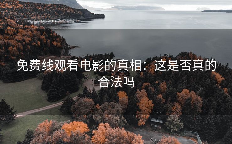 免费线观看电影的真相：这是否真的合法吗