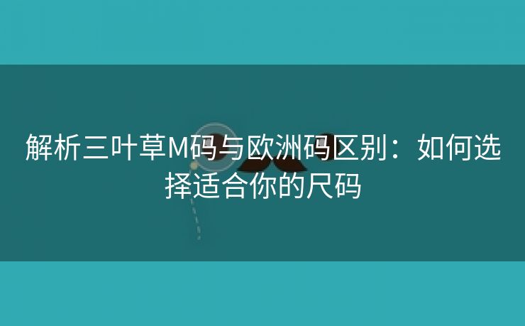 解析三叶草M码与欧洲码区别：如何选择适合你的尺码